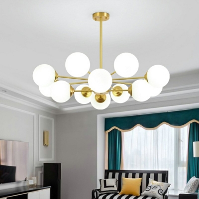 Contemporary Style Chandelier Light Fixture Metal Pendant Lighting Fixtures in Gold
