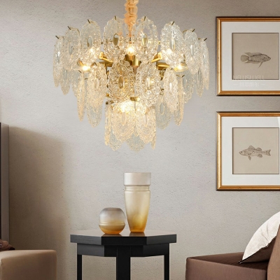 Drum Elegant Chandelier Lighting Fixtures Modern Suspension Light for Bedroom