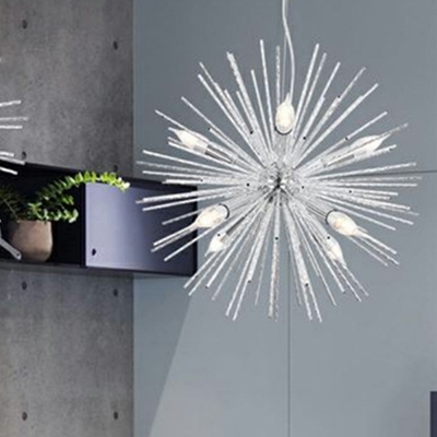Globe Sputnik Chandelier Lighting Fixtures Modern Metal Multi Pendant Light for Living Room