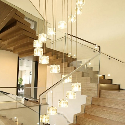 Glass Long Line Luxury Hanging Light Fixtures Individual Design Hanging Ceiling Lights