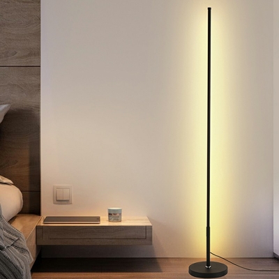 LED Minimalist Style Line Shape Floor Lamp Wrought Iron Floor Lamp for Living Room