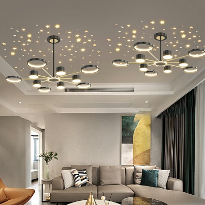 Metal Chandelier Lighting Fixtures LED Modern Chandeliers for Dining Room