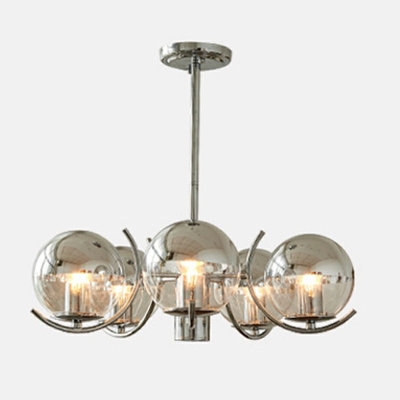 Postmodern Industrial Style Chandelier Simple Glass Pendant Light
