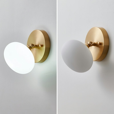 1-Light Sconce Lights Contemporary Style Globe Shape Metal Wall Mount Light