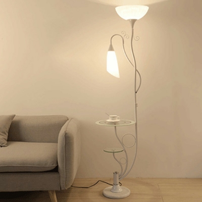 1-Light Stand Up Lamps Minimalism Style Geometric Shape Metal Floor Standing Lamp