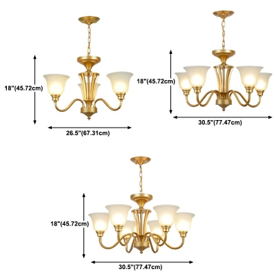 American Style Chandelier Glass Wrought Iron Chandelier