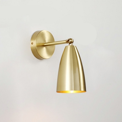 Brass Metal Wall Light Fixture Single Light Wall Mounted Light Fixture for Bedroom