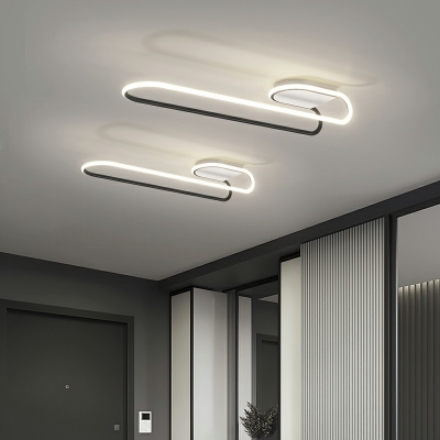 Contemporary Flush Mount Ceiling Light Fixture Linear Ceiling Light Fixtures