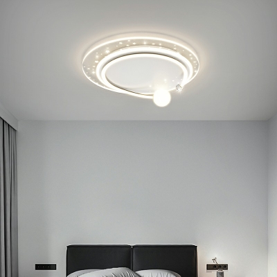 Contemporary LED Flushmount Lighting Geometric Light for Living Room