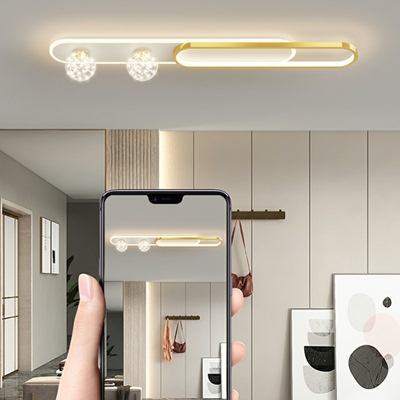 Contemporary Metal Flush Mount Ceiling Lights for Living Room
