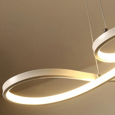 Contemporary Spiral Chandelier Lamp Metal 1 Light Chandelier Light