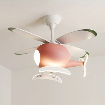Kids Style Cartoon Airplane Ceiling Fans Acrylic Ceiling Fans for Bedroom