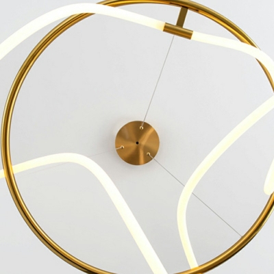LED Nordic Postmodern Pendant Light Minimalist Strip Chandelier Lamp