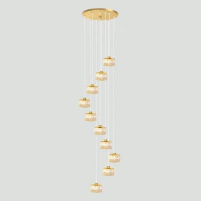 Light Luxury Hanging Ceiling Lights Stairwell Crystal Modern Hanging Light Fixtures