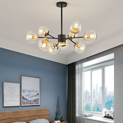 Nordic Modern Chandelier Simple Magic Beans Iron Pendant Light for Living Room