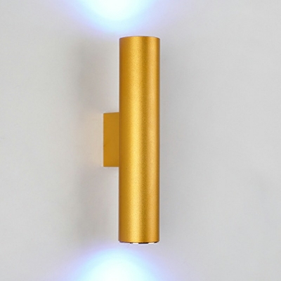 Up and Down Cylinder Shape Shade LED Wall Sconce Postmodern Metal Wall Mount Light