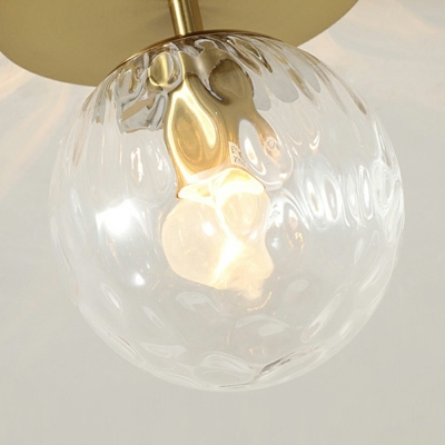 1 Light Contemporary Ceiling Light Globe Glass Ceiling Fixture