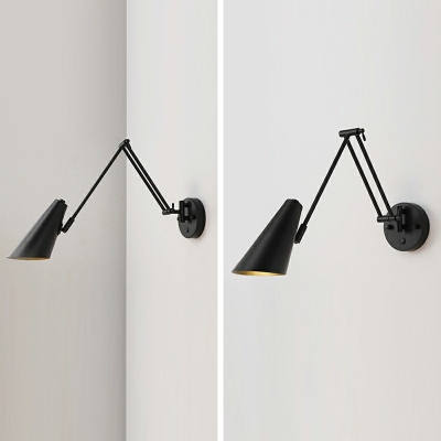 1-Light Sconce Light Contemporary Style Geometric Shape Metal Wall Mounted Lights