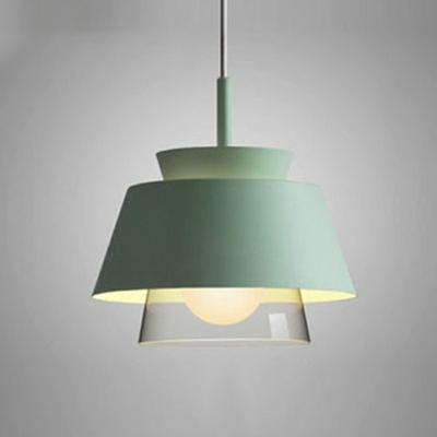 1-Light Suspension Pendant Minimalist Style Geometric Shape Metal Hanging Ceiling Lights