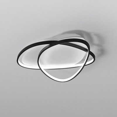 2 Light Contemporary Ceiling Light Circle Acrylic Ceiling Fixture