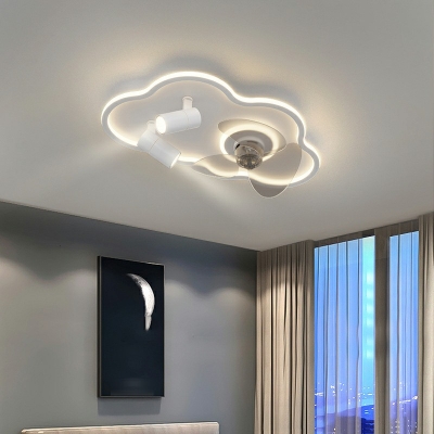 4 Light Kids Ceiling Fan Cloud Shaped Ceiling Fan Light for Bedroom
