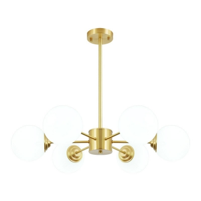 Contemporary Sputnik Chandelier Lamp Glass Gold  Chandelier Light