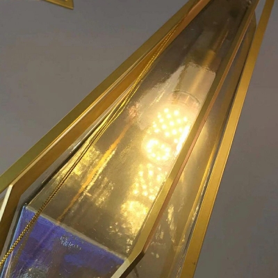 Glass Industrial Hanging Light Fixtures Vimtage Suspension Pendant for Dinning Room