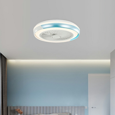 Led Flush Mount Modern Style Acrylic Flush Mount Fan Lamps for Living Room