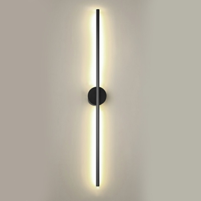 Linear Wall Sconce Lighting LED with Acrylic Shade Contemporary Sconce Light in Black
