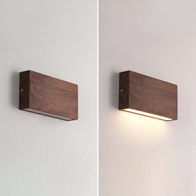 Modernist Linear Wall Lighting Fixtures Metal and Wood Wall Mounted Light Fixture