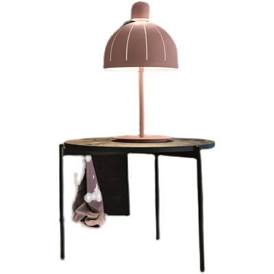 LED Simple Nightstand Lamp Living Room Powder Blue Pink Metal Modern Table Lamp