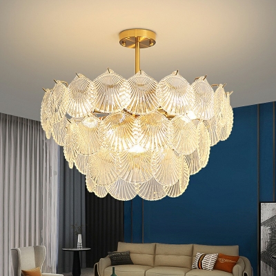 Pendant Light Contemporary Style Glass Hanging Ceiling Light for Living Room