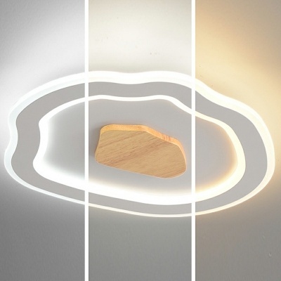 1 Light Contemporary Ceiling Light Cloud Shaped Acrylic Ceiling Fixture