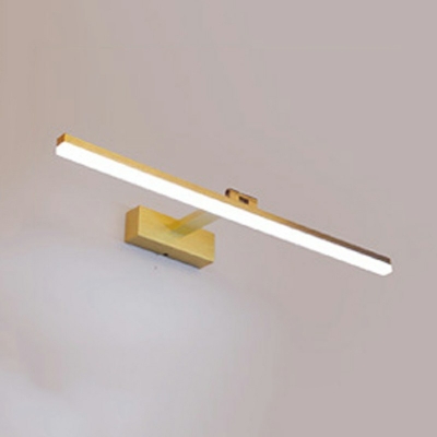 1 Light Cylinder Vanity Light Modern Style Metal Vanity Light Fixtures in Gold