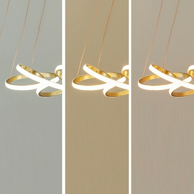 1-Light Hanging Light Fixtures Minimalism Style Geometric Shape Metal Chandelier Lights