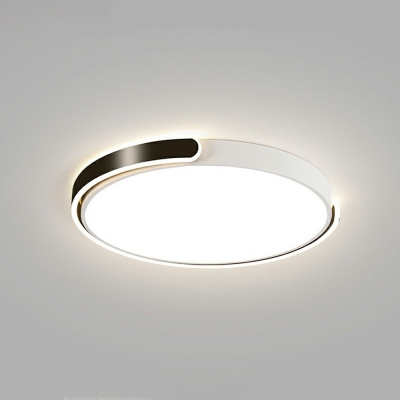 2 Light Contemporary Ceiling Light Round Acrylic Ceiling Fixture