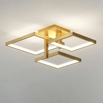 3 Light Contemporary Ceiling Light Geomtric Acrylic Ceiling Fixture
