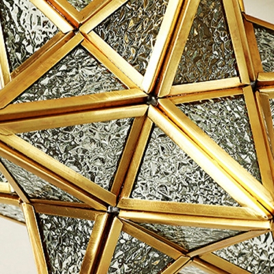 All Copper Five-pointed Star Balcony Flushmount Lighting Flush Mount Lighting Fixtures