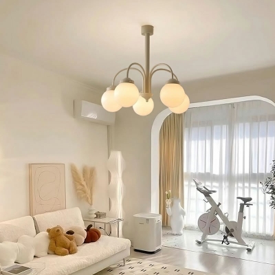 Contemporary E27 Chandelier Lights Glass Chandelier for Bedroom