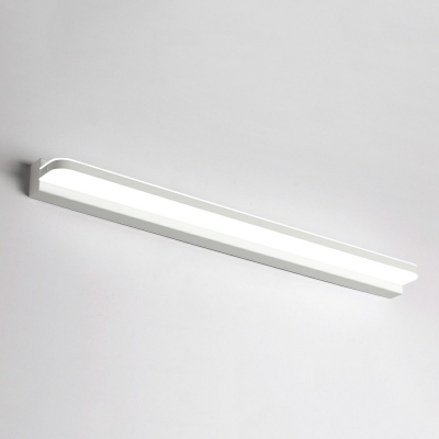 Cylindrical Vanity Light Modern Style Metal 1-Light Vanity Lighting in White