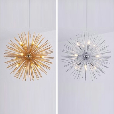 Globe Sputnik Chandelier Lighting Fixtures Modern Metal Multi Pendant Light for Living Room