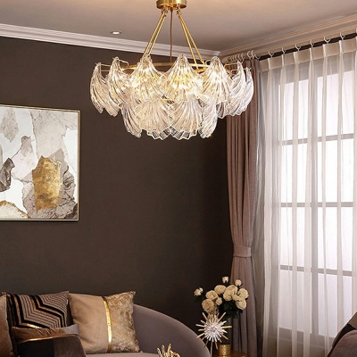 Hanging Light Contemporary Style Glass Hanging Ceiling Light for Living Room