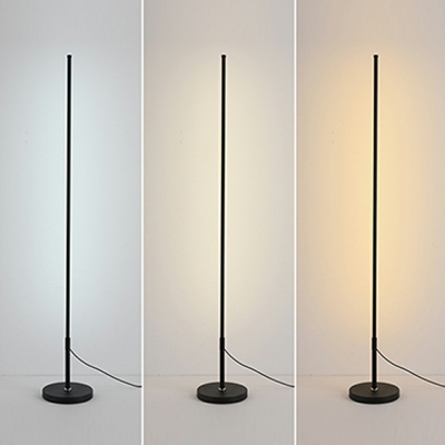 LED Minimalist Style Line Shape Floor Lamp Wrought Iron Floor Lamp for Living Room