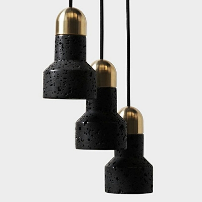 Metal Hemisphere Pendant Light Kit Modern Style 1 Light Hanging Ceiling Light in Black