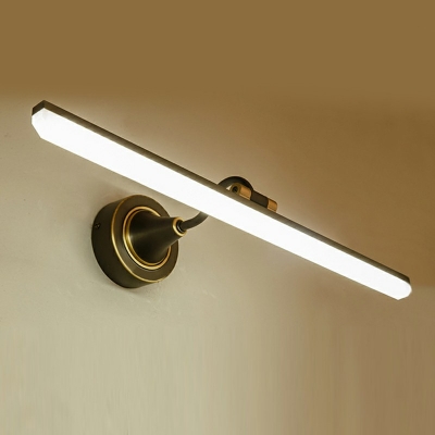 Modern Style Sstrip Wall Light Minimalist Wrought Iron Wall Lamp for Bathroom
