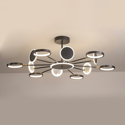 Ring Shape Hanging Chandelier LED Contemporary Pendant Lights for Living Room