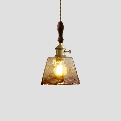 Simple Glass/Brass Retro Nostalgic Hanging Light Fixtures Bar Porch Hanging Ceiling Lights