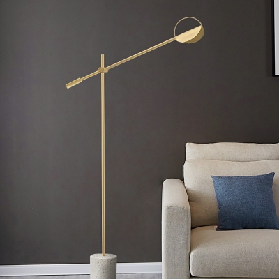 Stone Floor Lamp LED Contemporary Style Floor Lighting for Bedroom