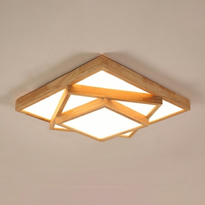 1 Light Contemporary Ceiling Light Overlapping Acrylic Ceiling Fixture