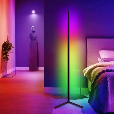 1-Light Floor Lights Minimalism Style Linear Shape Metal Floor Standing Lamps